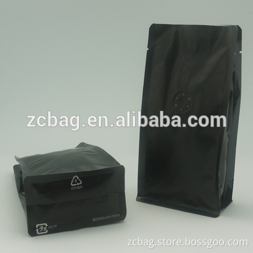 Factory directly Manufacture quad side seal gusset flat bottom standup box pouch,square bottom Pouch zipper lock